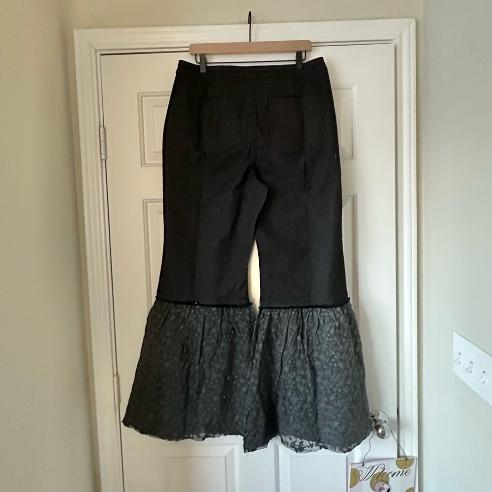 A Rare Bird Black Eyelet Flare Jeans - Picture 8 of 11